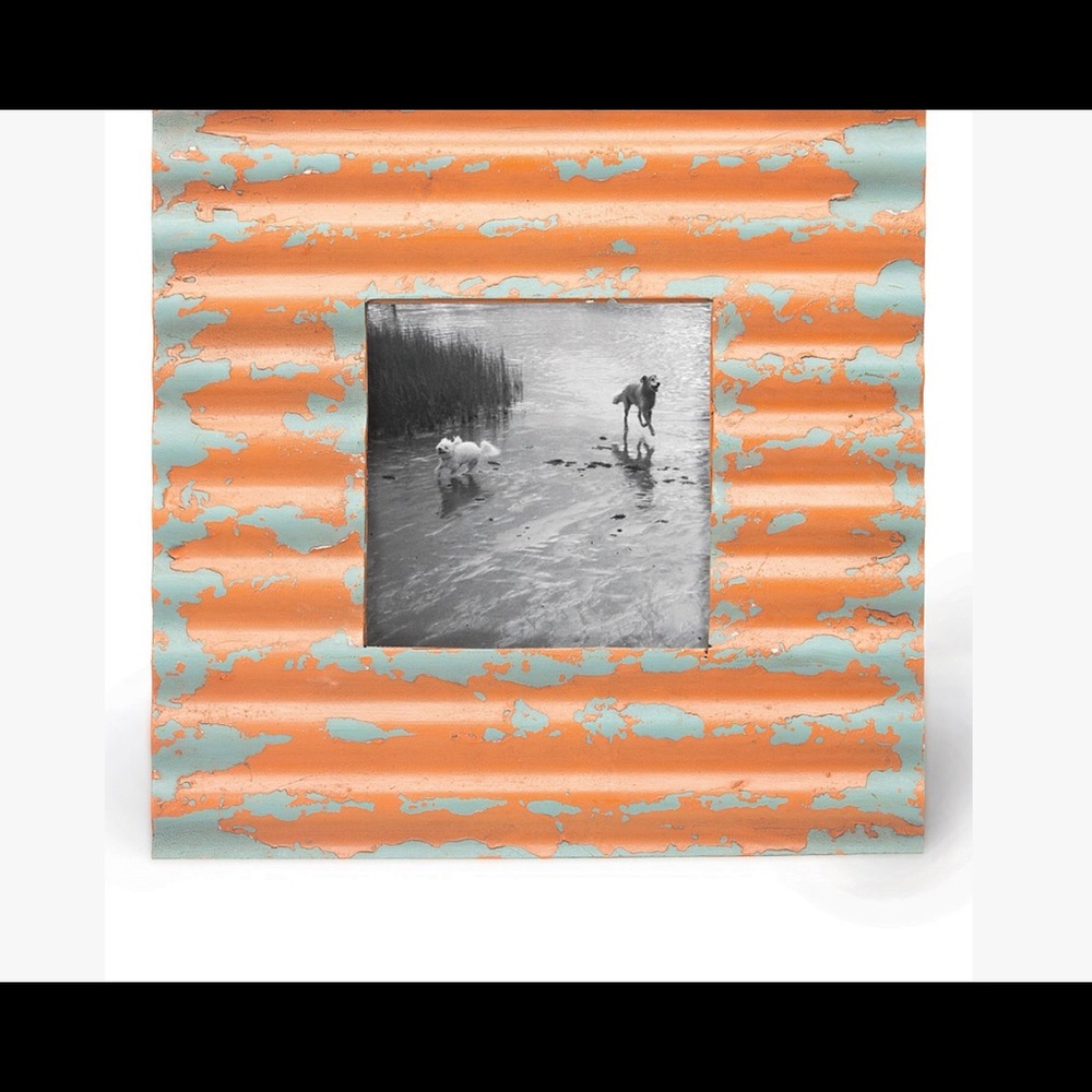 Tangerine corrugated picture frame